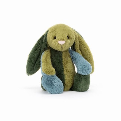 Jellycat Bashful Patchwork Basil Bunny Australia | 956230KDN